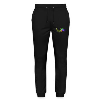 Colorful Party Design Underground - Stanley/Stella Mover Unisex Organic Jogging Trousers - black - Front - Marisol (170cm) & Nik (191cm)