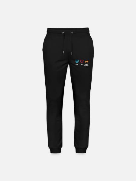 Peace Love Shepherd Dog - Stanley/Stella Mover Unisex Organic Jogging Trousers - black