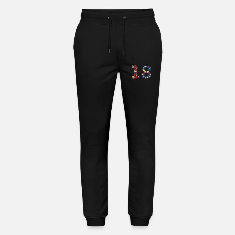 Flowers 18 - Stanley/Stella Unisex Bio Jogginghose Mover  - Schwarz