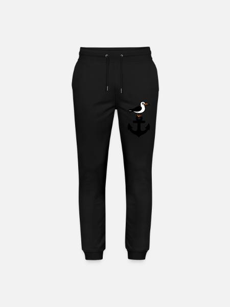 Anker Möwe Hafen - Stanley/Stella Mover Unisex Organic Jogging Trousers - black