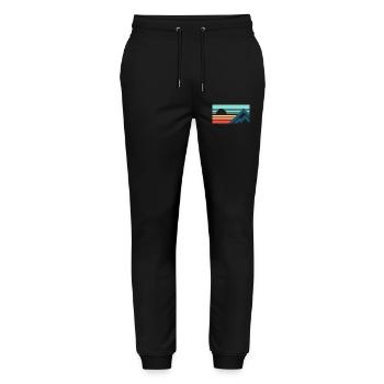 Mountains Sun Abstract - Stanley/Stella Mover Unisex Organic Jogging Trousers - black - Front - Marisol (170cm) & Nik (191cm)