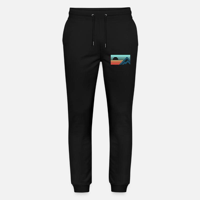 Mountains Sun Abstract - Stanley/Stella Unisex Bio Jogginghose Mover - Schwarz
