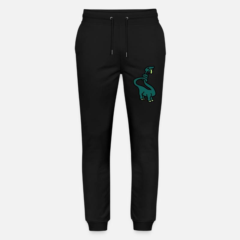 stranglesaurus_dino_3c - Pantalon de jogging bio MOVER Stanley/Stella unisexe - noir