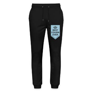 best cousin ever quote - Stanley/Stella Mover Unisex Organic Jogging Trousers - black - Front - Marisol (170cm) & Nik (191cm)
