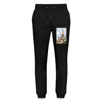 Église du Souvenir Kaiser Wilhelm Berlin - Pantalon de jogging bio MOVER Stanley/Stella unisexe - noir - Devant - Marisol (170cm) & Nik (191cm)