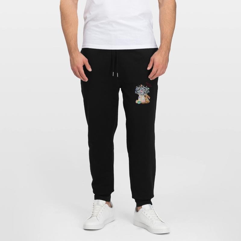 Happy Easter - Willow with Easter Eggs Stanley/Stella Mover Unisex Organic Jogging Trousers