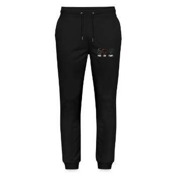 Plant Lover Peace Love Plants Succulent Flower - Stanley/Stella Unisex Bio Jogginghose Mover  - Schwarz - Vorne - Marisol (170cm) & Nik (191cm)