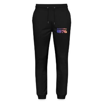 Millésime 1976 - Pantalon de jogging bio MOVER Stanley/Stella unisexe - noir - Devant - Marisol (170cm) & Nik (191cm)