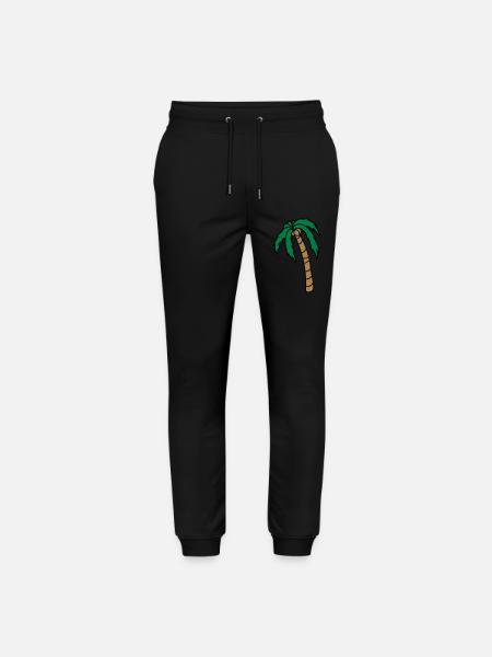 Hanging Palm Design - Stanley/Stella Mover Unisex Organic Jogging Trousers - black