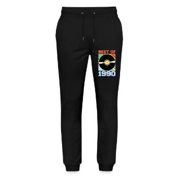 Best of 1990 - Stanley/Stella Unisex Bio Jogginghose Mover  - Schwarz - Vorne - Marisol (170cm) & Nik (191cm)