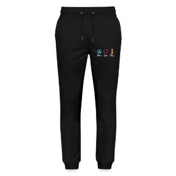 Frieden Liebe Schach - Stanley/Stella Unisex Bio Jogginghose Mover  - Schwarz - Vorne - Marisol (170cm) & Nik (191cm)