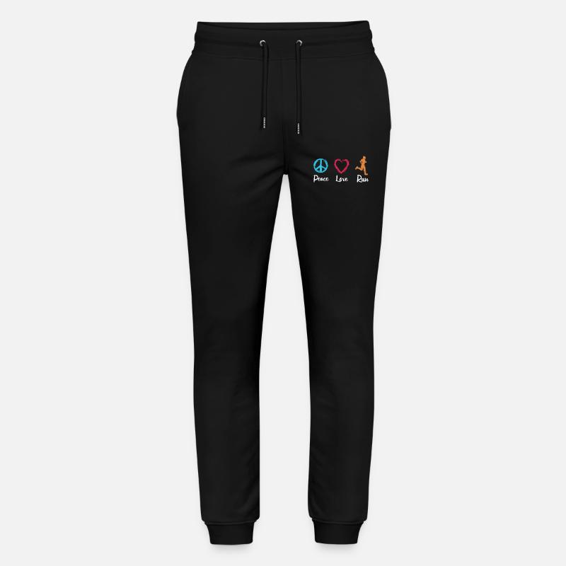 Peace Love Running - Pantalon de jogging bio MOVER Stanley/Stella unisexe - noir