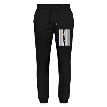 Abstract Design - Stanley/Stella Mover Unisex Organic Jogging Trousers - black - Front - Marisol (170cm) & Nik (191cm)