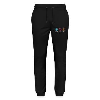 Peace Dear Veterinarian - Stanley/Stella Mover Unisex Organic Jogging Trousers - black - Front - Marisol (170cm) & Nik (191cm)