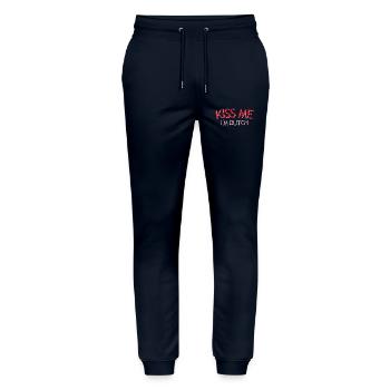 Embrasse-moi, je suis néerlandais - Pantalon de jogging bio MOVER Stanley/Stella unisexe - marine - Devant - Marisol (170cm) & Nik (191cm)