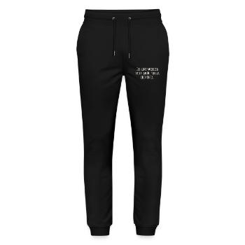 Ich kann wirklich nichts dafür. Ich bin eben super - Stanley/Stella Unisex Bio Jogginghose Mover  - Schwarz - Vorne - Marisol (170cm) & Nik (191cm)
