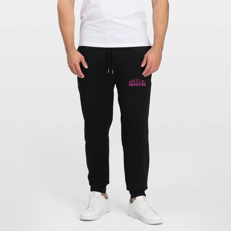 Evolution of Man Programmer Computer Science pink Stanley/Stella Mover Unisex Organic Jogging Trousers