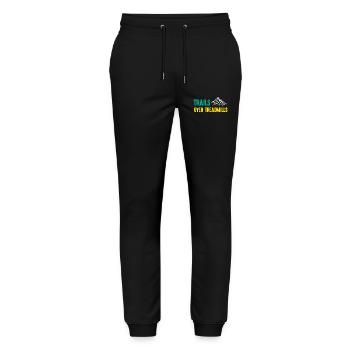 Trail Running - Trails Over Treadmills - Stanley/Stella Mover Unisex Organic Jogging Trousers - black - Front - Marisol (170cm) & Nik (191cm)