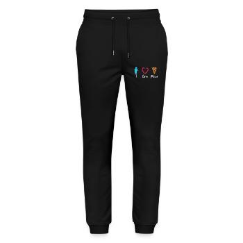 I Love Pizza - Stanley/Stella Mover Unisex Organic Jogging Trousers - black - Front - Marisol (170cm) & Nik (191cm)