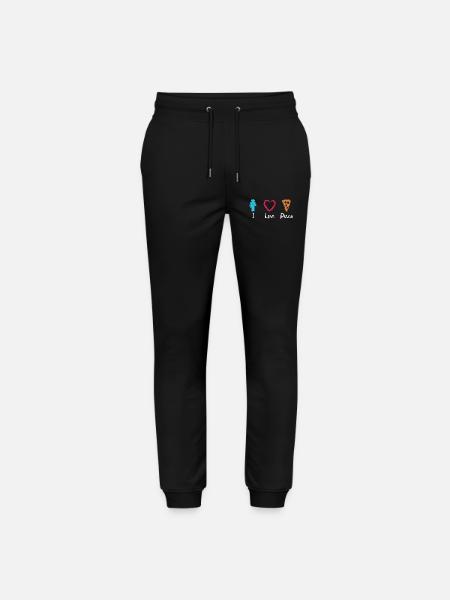 I Love Pizza - Stanley/Stella Mover Unisex Organic Jogging Trousers - black
