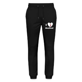 I Love Weekend - Stanley/Stella Mover Unisex Organic Jogging Trousers - black - Front - Marisol (170cm) & Nik (191cm)