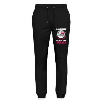 Danes Danish Denmark - Stanley/Stella Mover Unisex Organic Jogging Trousers - black - Front - Marisol (170cm) & Nik (191cm)