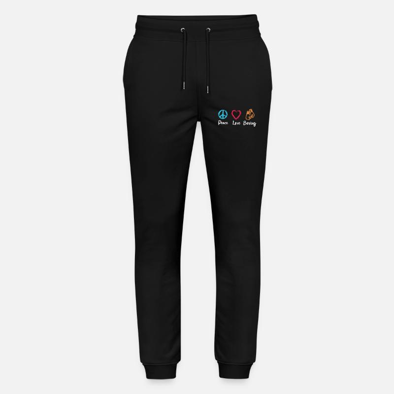 Peace Love Boxe - Pantalon de jogging bio MOVER Stanley/Stella unisexe - noir
