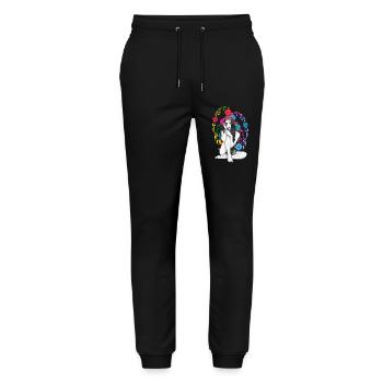 Flowers Spring Fantasy Sexy Girl Spring Beginning - Stanley/Stella Mover Unisex Organic Jogging Trousers - black - Front - Marisol (170cm) & Nik (191cm)