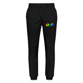 Turntable Disc Jockey - Stanley/Stella Mover Unisex Organic Jogging Trousers - black - Front - Marisol (170cm) & Nik (191cm)