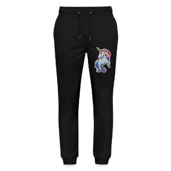 Niedliches kleines Einhorn - Stanley/Stella Unisex Bio Jogginghose Mover  - Schwarz - Vorne - Marisol (170cm) & Nik (191cm)