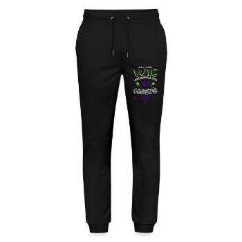 humor geburtstagsgeschenkidee lustig statement - Stanley/Stella Unisex Bio Jogginghose Mover  - Schwarz - Vorne - Marisol (170cm) & Nik (191cm)