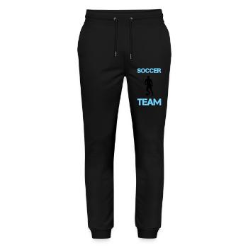 soccer player team - Stanley/Stella Unisex Bio Jogginghose Mover  - Schwarz - Vorne - Marisol (170cm) & Nik (191cm)