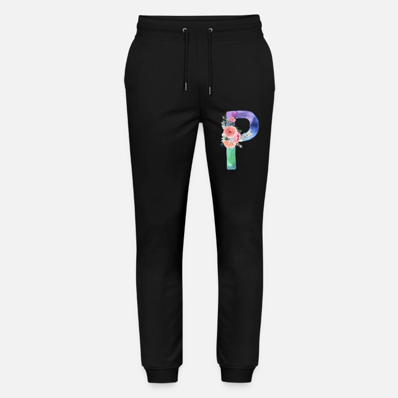 Buchstabe P Aquarell - Stanley/Stella Unisex Bio Jogginghose Mover  - Schwarz