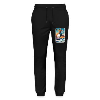 snowboard neige et ski - Pantalon de jogging bio MOVER Stanley/Stella unisexe - noir - Devant - Marisol (170cm) & Nik (191cm)