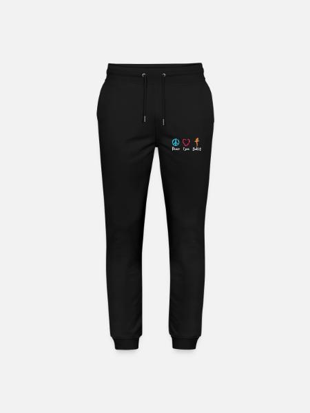 Peace Love Ballet - Stanley/Stella Mover Unisex Organic Jogging Trousers - black