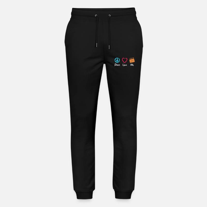 Peace Love 80s - Stanley/Stella Unisex Bio Jogginghose Mover  - Schwarz
