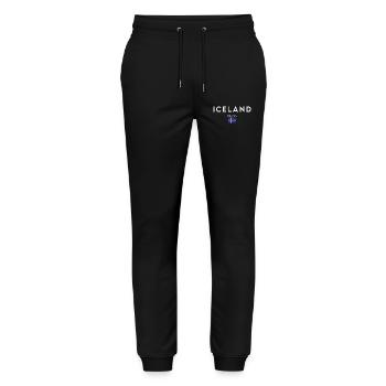 Flag of Iceland, Icelandic pride - Stanley/Stella Mover Unisex Organic Jogging Trousers - black - Front - Marisol (170cm) & Nik (191cm)