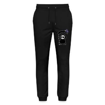 Niedliche Todessensethe Scary Skelett Skelett Halloween - Stanley/Stella Unisex Bio Jogginghose Mover  - Schwarz - Vorne - Marisol (170cm) & Nik (191cm)
