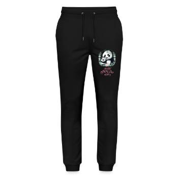 Best Mom Ever Panda Lover Floral Wreath I Mom - Stanley/Stella Unisex Bio Jogginghose Mover  - Schwarz - Vorne - Marisol (170cm) & Nik (191cm)
