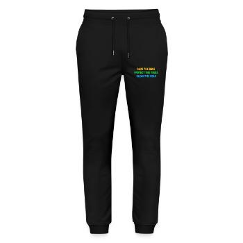 Animal Welfare Nature Lover Saying Sayings Gift - Stanley/Stella Mover Unisex Organic Jogging Trousers - black - Front - Marisol (170cm) & Nik (191cm)