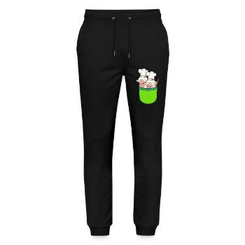 Bag Pigs Cooks Cook Piglets - Stanley/Stella Mover Unisex Organic Jogging Trousers - black - Front - Marisol (170cm) & Nik (191cm)