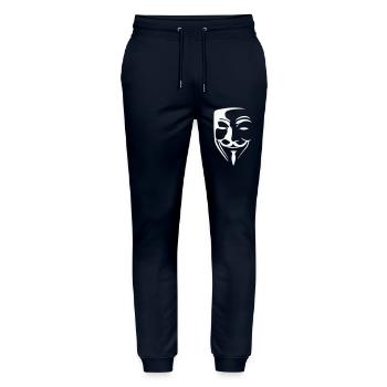 anonymous maske - Stanley/Stella Unisex Bio Jogginghose Mover  - Navy - Vorne - Marisol (170cm) & Nik (191cm)