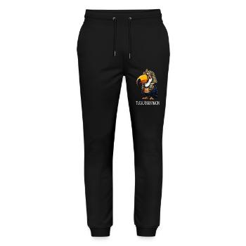 Tucankhamon - Stanley/Stella Mover Unisex Organic Jogging Trousers - black - Front - Marisol (170cm) & Nik (191cm)