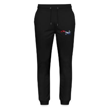 Carte avec le drapeau de Cuba, j’adore Cuba - Pantalon de jogging bio MOVER Stanley/Stella unisexe - noir - Devant - Marisol (170cm) & Nik (191cm)