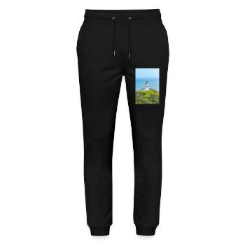 Lighthouse at Cape Reinga (Te Rerenga Wairua) New - Stanley/Stella Mover Unisex Organic Jogging Trousers - black - Front - Marisol (170cm) & Nik (191cm)