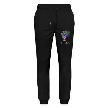 Cœur d'Artichaut Violet - Pantalon de jogging bio MOVER Stanley/Stella unisexe - noir - Devant - Marisol (170cm) & Nik (191cm)