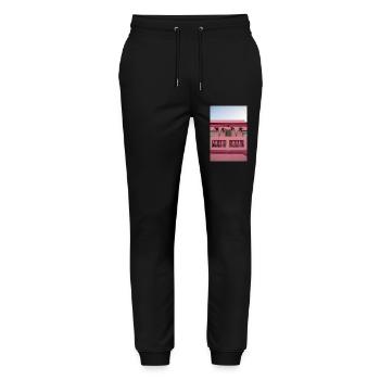 Pink House - Stanley/Stella Unisex Bio Jogginghose Mover  - Schwarz - Vorne - Marisol (170cm) & Nik (191cm)