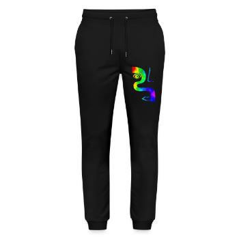 Fashion Cute Vintage Style Trendy 90s Funny Vogue - Stanley/Stella Mover Unisex Organic Jogging Trousers - black - Front - Marisol (170cm) & Nik (191cm)