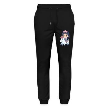 Princess Horse Cute - Stanley/Stella Mover Unisex Organic Jogging Trousers - black - Front - Marisol (170cm) & Nik (191cm)