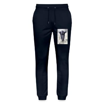 Enzian im Detail - Stanley/Stella Unisex Bio Jogginghose Mover  - Navy - Vorne - Marisol (170cm) & Nik (191cm)